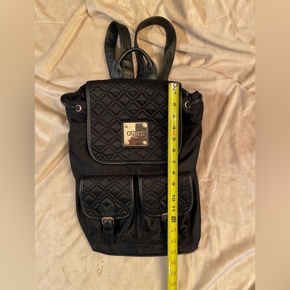 GUESS Black Quilted Backpack - Picture 4 of 16